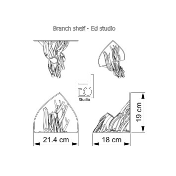 Plank "Branch Shelf"