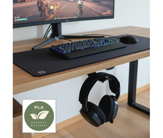 Koptelefoonhouder voor onder bureau / plank