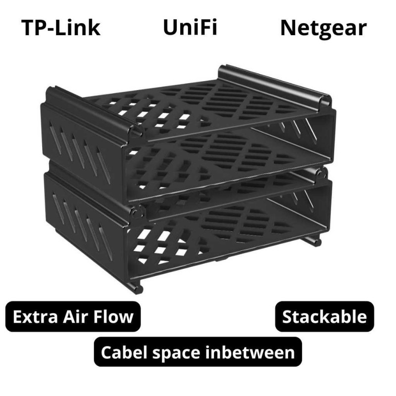 Mini-rack voor netwerkapparatuur Mini-rack voor netwerkapparatuur