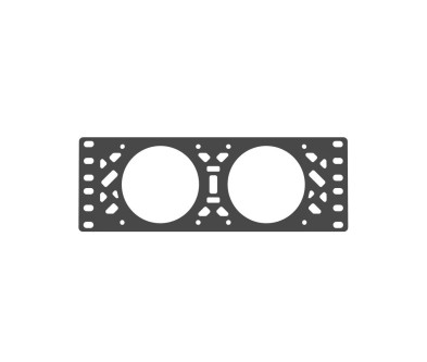 10" Rack-ventilatorpaneel voor 2 × 80 mm ventilatoren