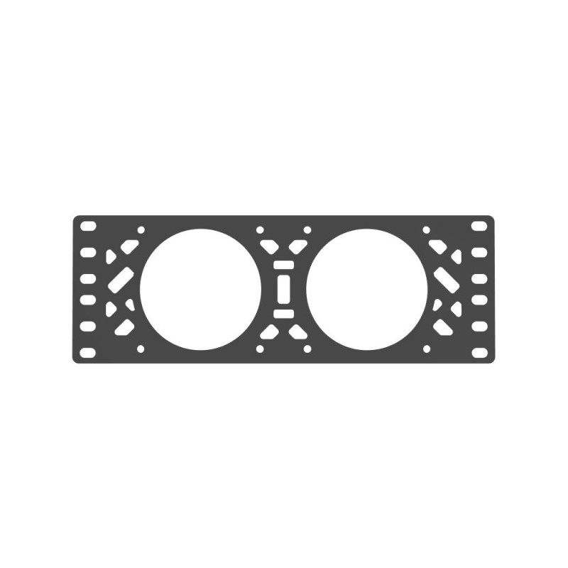 10" Rack-ventilatorpaneel voor 2 × 80 mm ventilatoren