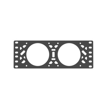 10" Rack-ventilatorpaneel voor 2 × 80 mm ventilatoren